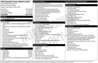 2026 Hyundai TUCSON HYBRID Limited