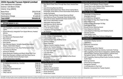 2026 Hyundai TUCSON HYBRID Limited