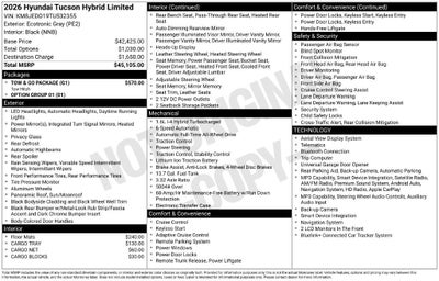 2026 Hyundai TUCSON HYBRID Limited