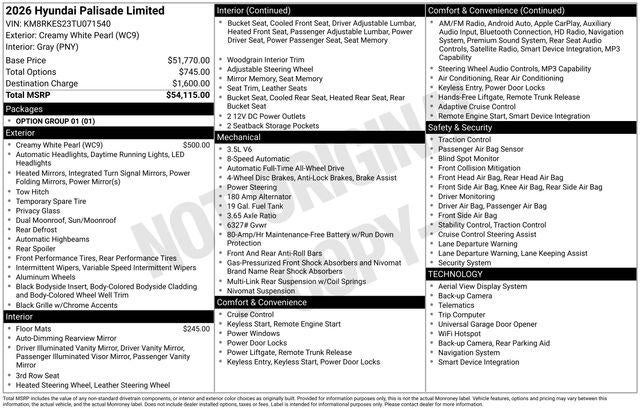 2026 Hyundai PALISADE Limited
