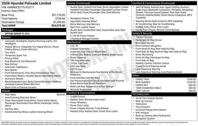 2026 Hyundai PALISADE Limited