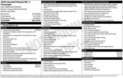 2026 Hyundai PALISADE SEL 7 Passenger
