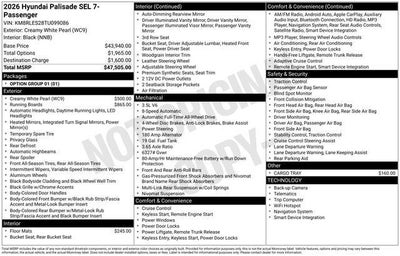 2026 Hyundai PALISADE SEL 7 Passenger