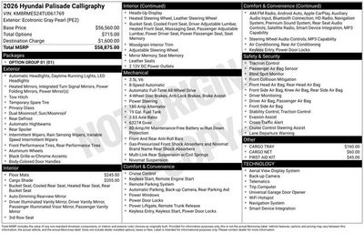 2026 Hyundai PALISADE Calligraphy