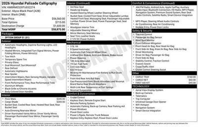 2026 Hyundai PALISADE Calligraphy