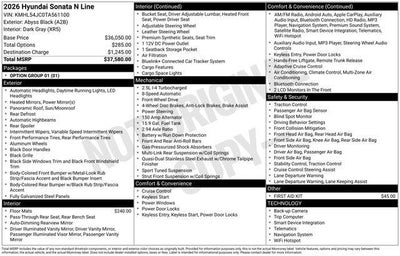2026 Hyundai SONATA N Line
