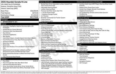 2026 Hyundai SONATA N Line