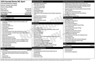 2026 Hyundai ELANTRA SEL Sport