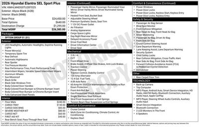 2026 Hyundai ELANTRA SEL Sport