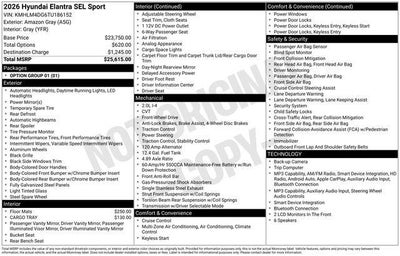 2026 Hyundai ELANTRA SEL Sport