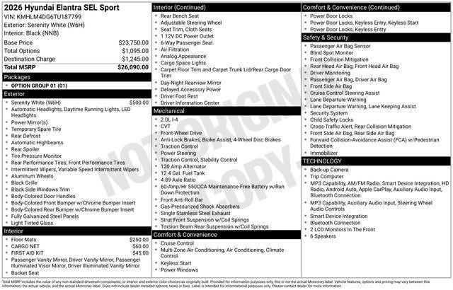 2026 Hyundai ELANTRA SEL Sport