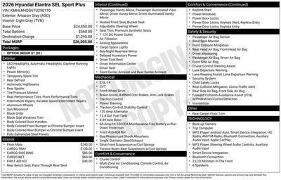 2026 Hyundai ELANTRA SEL Sport