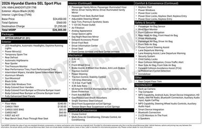 2026 Hyundai ELANTRA SEL Sport