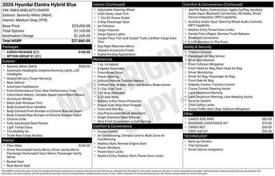 2026 Hyundai ELANTRA HYBRID Blue