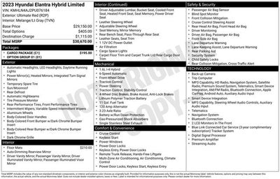 2023 Hyundai ELANTRA HYBRID Limited