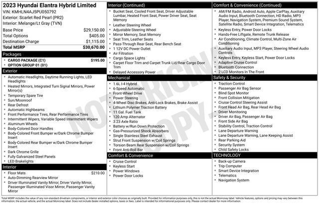 2023 Hyundai ELANTRA HYBRID Limited