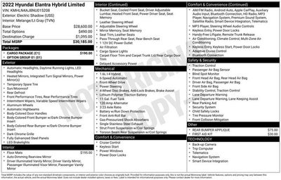 2022 Hyundai ELANTRA HYBRID Limited