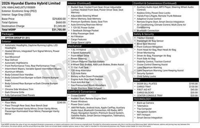 2026 Hyundai ELANTRA HYBRID Limited