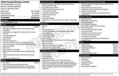 2026 Hyundai ELANTRA Limited