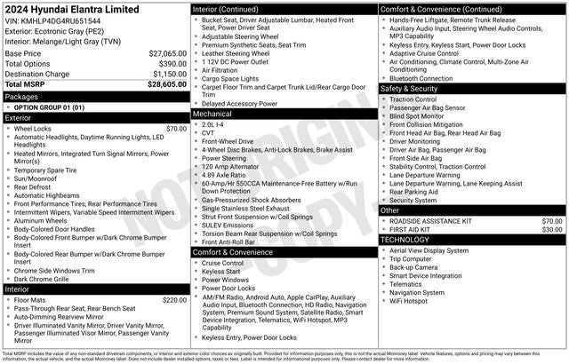 2024 Hyundai ELANTRA Limited