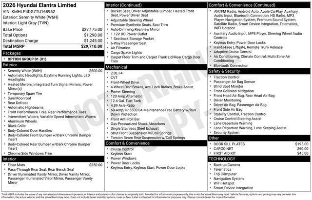 2026 Hyundai ELANTRA Limited