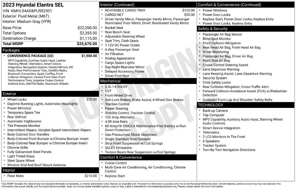 2023 Hyundai ELANTRA SEL