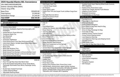 2025 Hyundai ELANTRA SEL Convenience