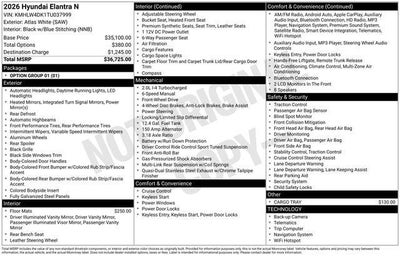 2026 Hyundai ELANTRA N Base