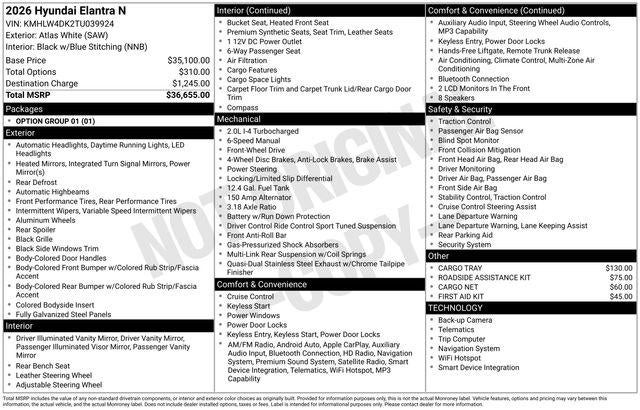 2026 Hyundai ELANTRA N Base