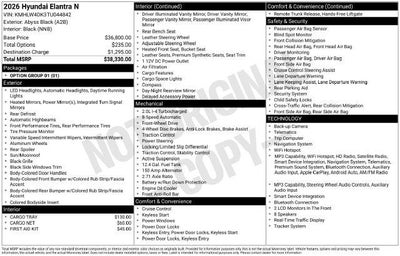 2026 Hyundai ELANTRA N Base