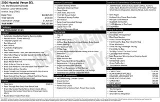 2026 Hyundai VENUE SEL