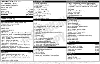 2026 Hyundai VENUE SEL